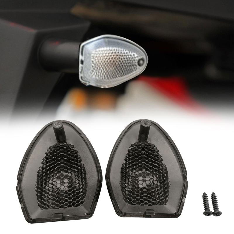 1Pair Motorcycle Turn Signal Lens ABS Cover Impact Resistant for DR200S SV650X GSR750 GSF1250S Easy Installation