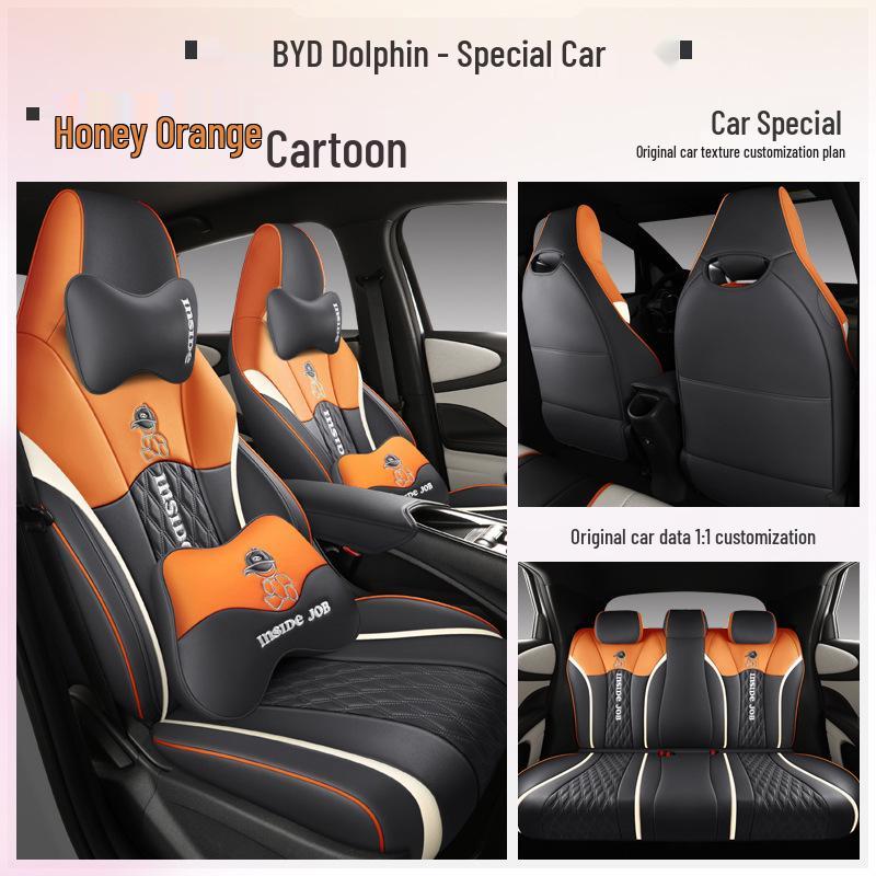 BYD Dolphin Electric Seat Cushion: Four Seasons, Full Coverage, Custom Fit for Five-Seater.