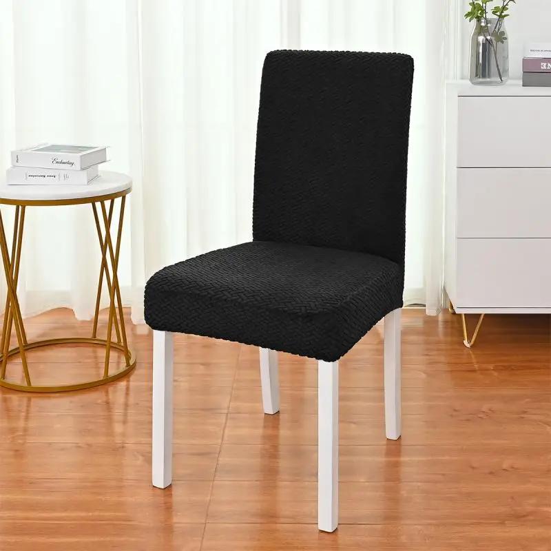 Elastický potah na jídelní židli Stretch Silný žakárový potah na kuchyňskou židli Návlek pro jídelnu Kuchyně Hotelová svatební hostina