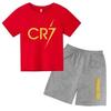 Summer CR7 Printed Short Sleeve Children Set Casual Fashion Tops and Shorts 2pcs Set Kid Boys Girls Sports Tshirts Set Outfits