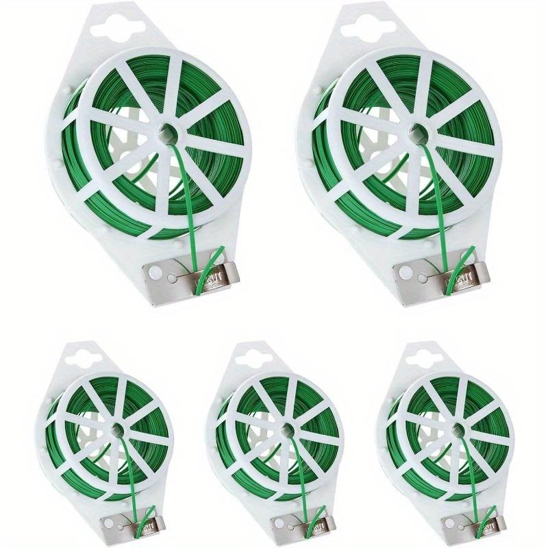 30m/50m/100m Green Cable Ties with Cutter, Garden Plant Ties Reusable Gardening Tomatoes Tie Garden Ties for Plants, Garden Twist