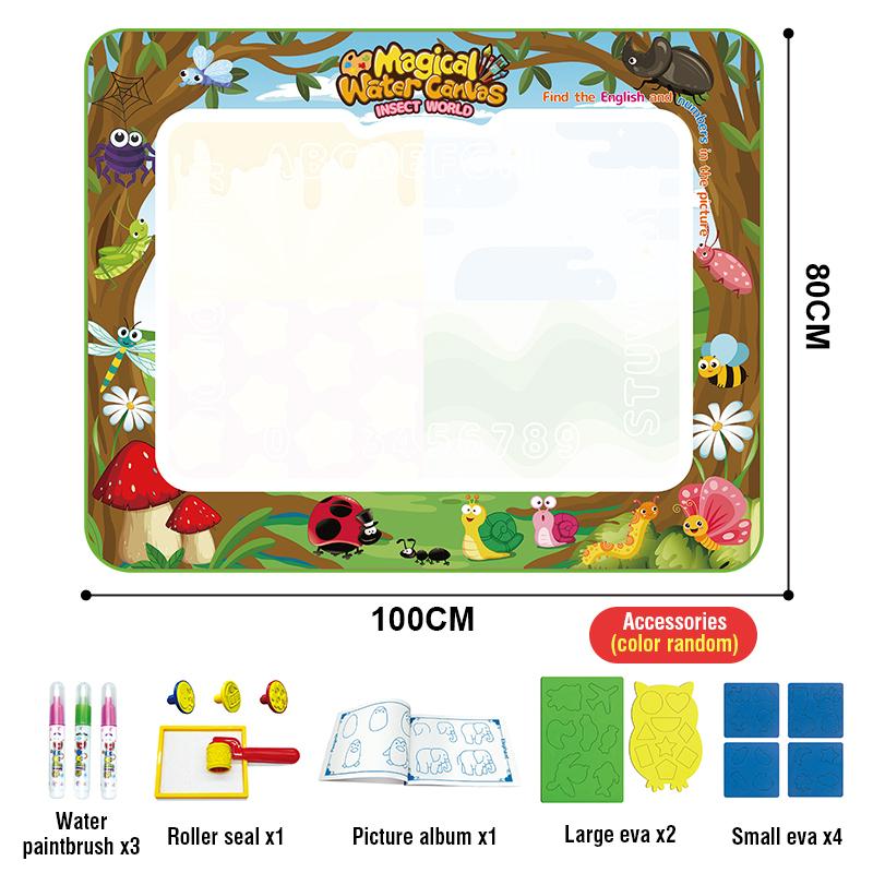 Non-Toxic Large Water Doodle Mat For Toddlers Drawing Toy Tablets Painting Set With Colorful Graffiti Blanket Educational Games Children