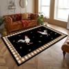 Village Country Rooster Rug Living Room Non-Slip Rustic Area Rug Modern Chicken Carpet Cock Mat, Soft Farmhouse Home Decor Rugs
