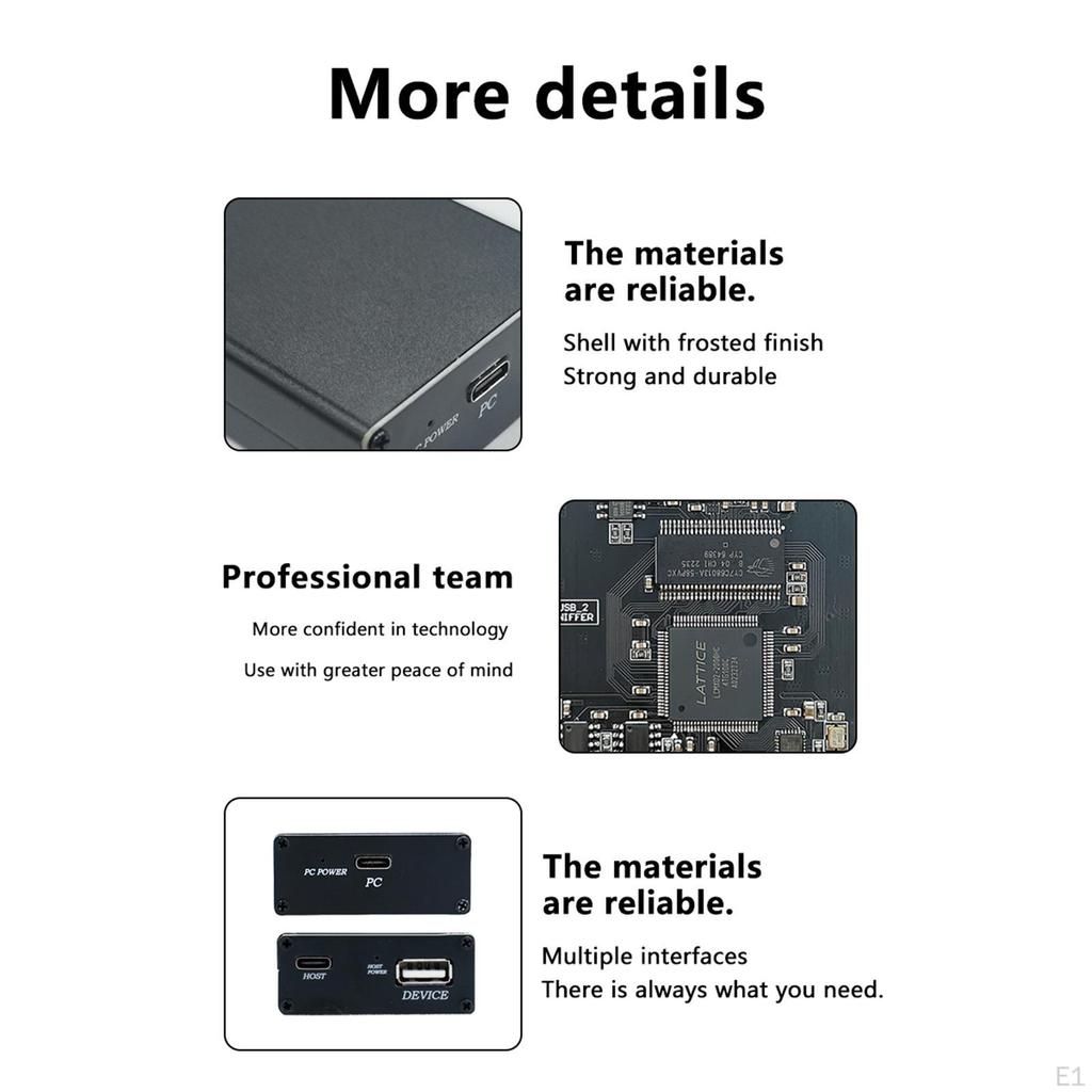 USB Analyzer Portable Spare Part High Speed Tool for Research Amplifiers Stage Debugging