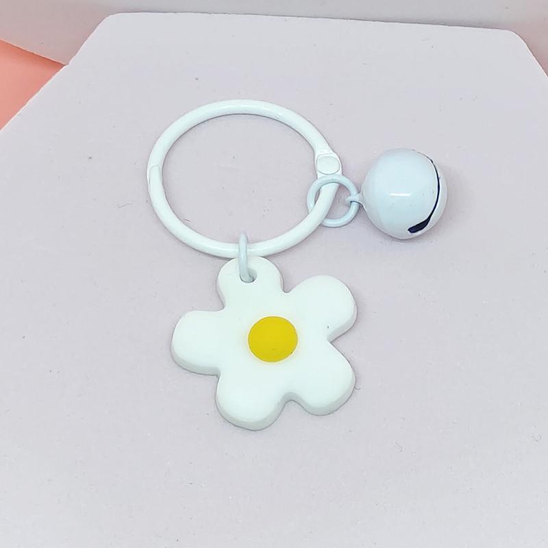 Colorful Floral Bell Keychain Ring - Chic Handbag Pendant & Small Gift for Women