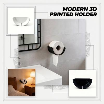 3D Printed Toilet Paper Holder Without Drilling For Bathroom