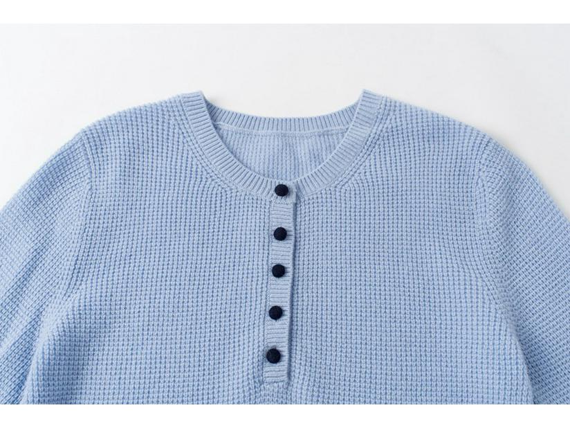 Women's 100% Pure Cashmere Openwork Loose Crew Neck Sweater Pullover for Autumn/Winter