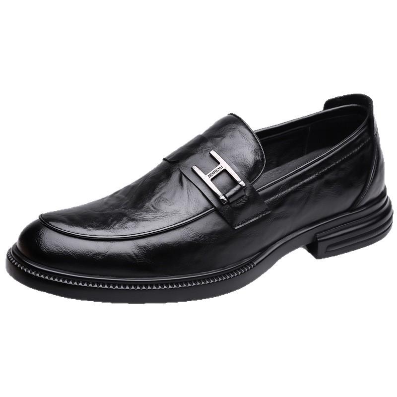Men's Shoes New Fashion Spring and Autumn Non-slip Soft-soled Driving Shoes Breathable Versatile Comfortable Leather Shoes