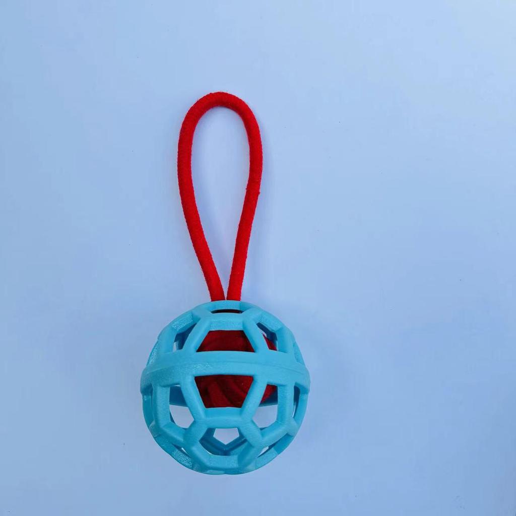 TPR Gumový dutý míček hračka pro mazlíčky s vánočním zvonkem pro štěňata a kočky
