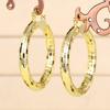 CAOSHI Vintage Exaggerated Hoop Earrings for Women Gorgeous Gold Color Earring Accessories Fashion Female Wedding Party Jewelry