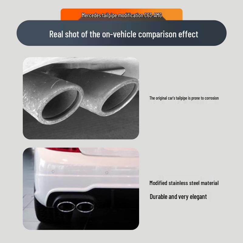 M-B Tailpipe Mod: C180/C200/C260/W212 To C63 AMG