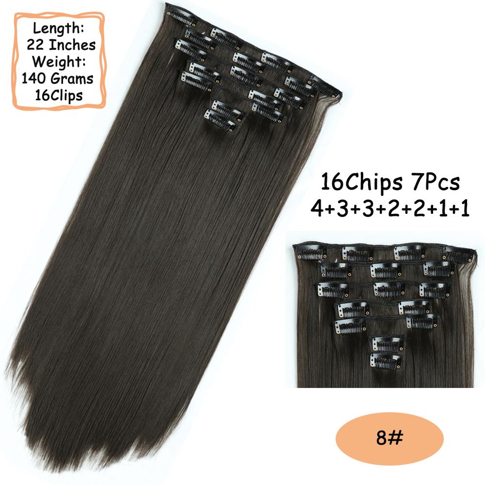 MISS WIG 16 клипс для длинных прямых волос — фото 12