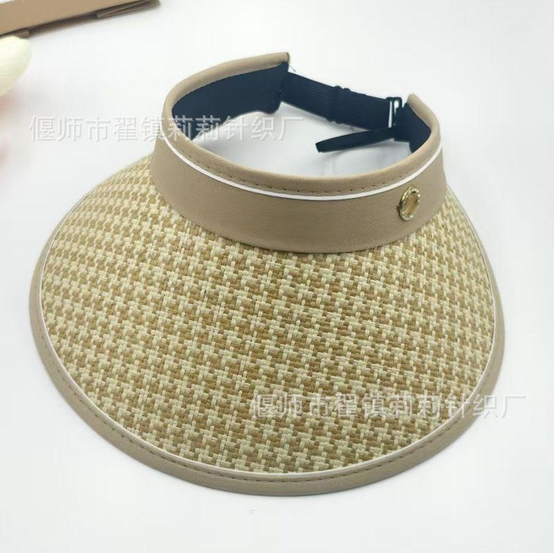 Sun protection cap Foldable women's summer large brim Empty top hat UV protection sun hat Outdoor cycling sun hat