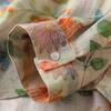 Women's Spring Linen Print Shirt Floral Vintage Causal Long-Sleeve Blouse