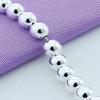 8mm glattes Perlenkettenarmband 925 Sterling Silber Schmuck