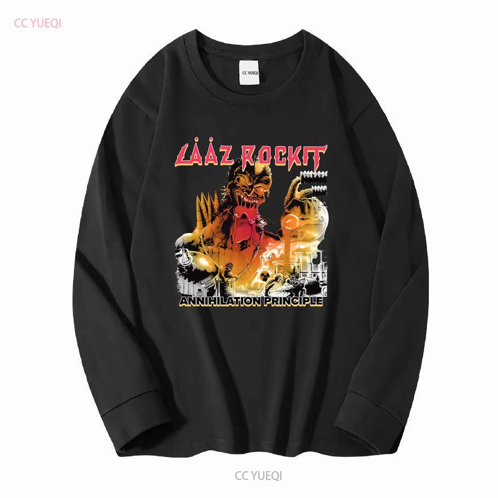 Laaz Rockit Band Bílé tričko Všechny velikosti S 5XL T2094 vintage Vyprané Měkké s potiskem Univerzální Prodyšné Pohodlné Ležérní pánské