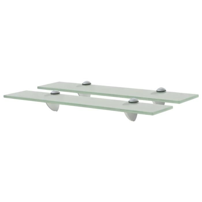 VidaXL Étagères murales 2 pcs Verre 50 x 20 cm 8 mm