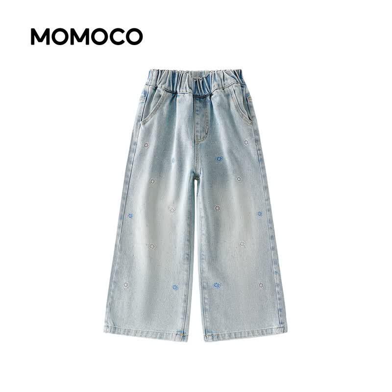MOMOCO Girls' Straight-Leg Loose Jeans