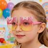 Cute Funny Cat Ear Bow Kids Sunglasses Pearl Rhinestone UV Protection Toddler Girl Gradient Lens Shades Birthday Gift KJ245