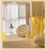 Pumpkin Style Cream Recliner: Comfy Single Sofa for Small Apartments