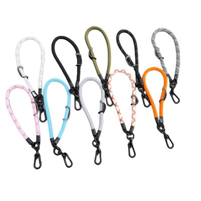 8MM Handyhülle Kurzes Seil, Multifunktionales Handgelenkseil Kurzes Handy-Lanyard Outdoor Schlüssel Geldbörse Tragbarer Seilclip
