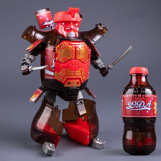 Getränkeflasche Transformator Roboter Spielzeug Pädagogisches Bewegliche Gelenke Verformung Cola Zitrone Orange Soda Trinkflasche Spielzeug Kleinkinder Jungen Mädchen Geschenk