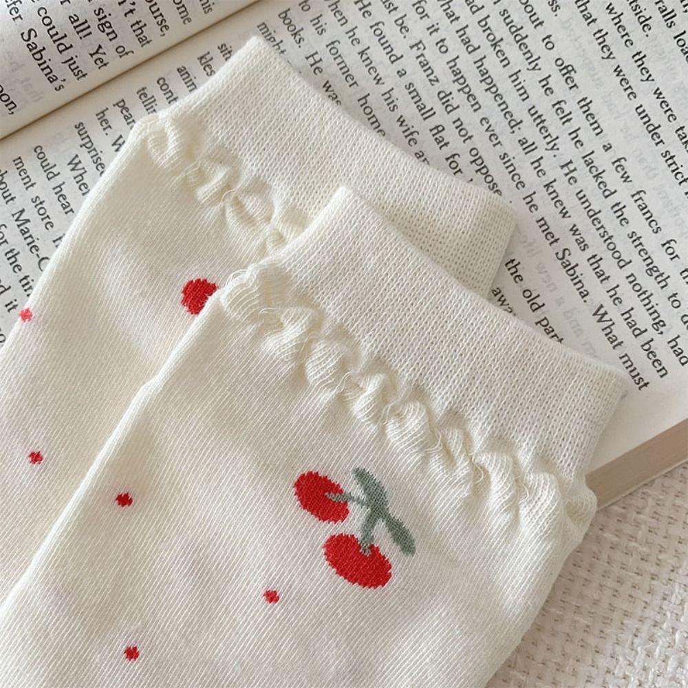 2Pairs Flower Bow Cotton Toe Socks Heart Boat Tube Socks Women Fashion Toe Separated Socks Daily