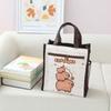 Double-layer Capybara Handbag Portable Cartoon Document Bag New Capybara Tutoring Bags