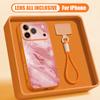 Marble Pattern Hand Strap Case For iPhone 17 Pro Max iPhone 16 15 14 13 Pro Max Magnetic For Magsafe Hybrid TPU+PC Matte Cover