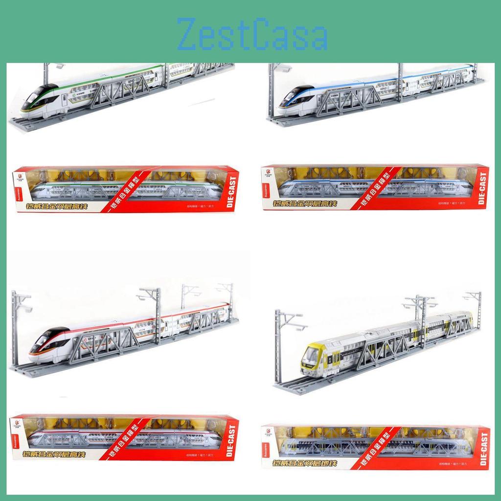 Doubledeck Train Subway Toy With Magnet Connection For Kids And Model Collectors