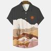 New summer casual hot sale D printing short-sleeved shirt Hawaiian shirt men's vacation seaside source