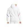 adidas Olympique Lyonnais Insignă Logo Jachetă cu Glugă cu Fermoar Tricou de Fotbal Bărbați tricouri Alb IB1664