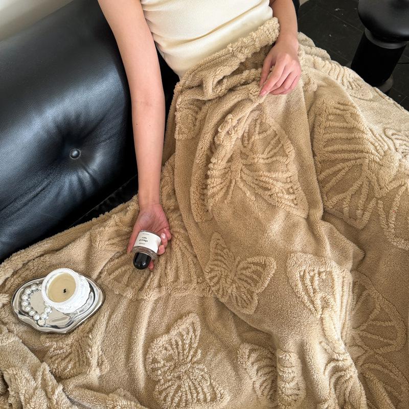 New Butterfly Velvet Blanket - Thick Winter Flannel Bed Sheet