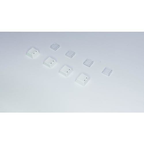 EZ Custom Keycaps, White, Compatible with CHERRY MX, White, Snap-on Keycaps, Custom Inner Keycaps for TinyKeyboard and CHERRY MX, Add Icons, Illustrat