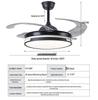 Modern Ceiling Fan with Variable Light for Living & Dining Rooms