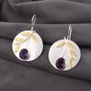 Amethyst Earrings Gemstone Jewelry, 925 Solid Sterling Silver Earrings ,Gift For Women Handmade Earrings