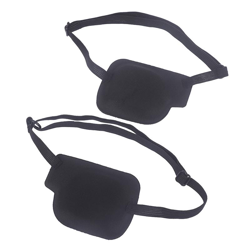 Eye Patch Unisex Black Single Eyepatch Washable Adjustable Blindfold