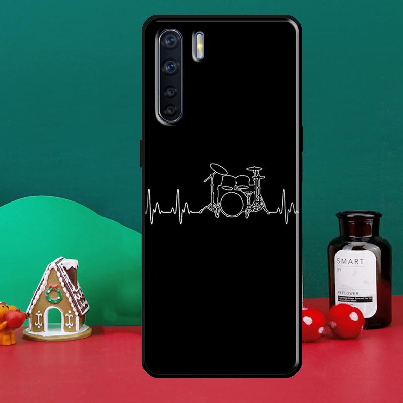 Musical Instrument Drum For OPPO A15 A83 A91 A93 A1K A3S A5S A52 A72 A54 A74 A94 A31 A5 A9 A53S 2020 Phone Case