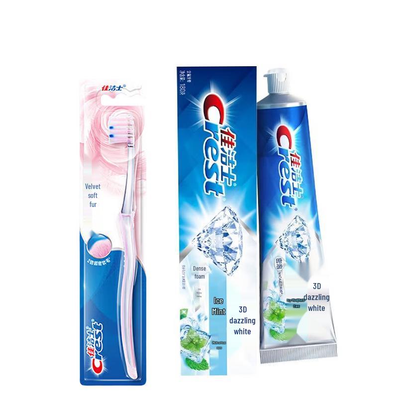 Crest Velvet Gum Care Toothbrush & Enamel Strengthening Toothpaste Combo