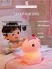 Cute Pink Pony Silicone Night Light: Adjustable Seven-Color Soft Glow for Bedroom or Desk