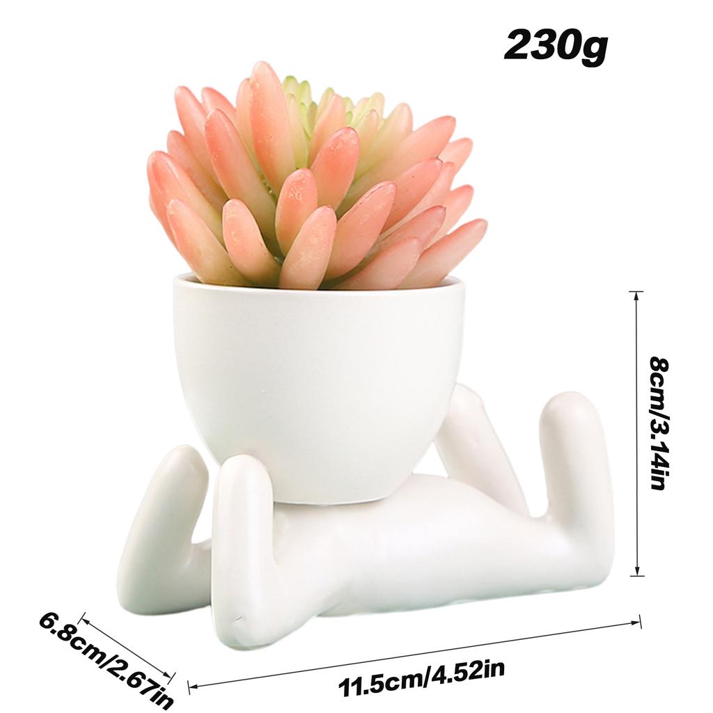 CCeramic Flower Pot Succulent Plant Pot Vivid Small Doll Flowerpot Home Office Desktop Decoration Creative Pot Festive Gift
