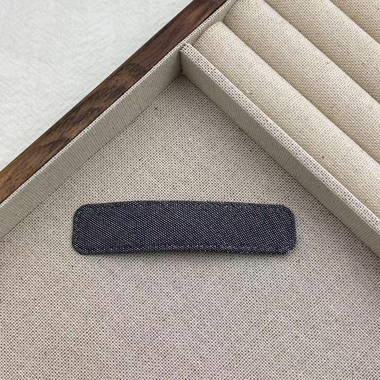 

Korean Style Denim Hair Clip for Girls - Versatile, Simple, One-Word Design