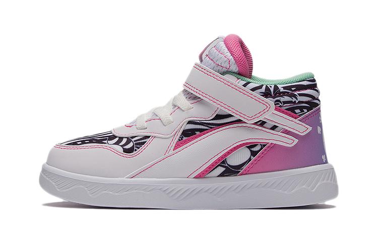 Li Ning Slip Resistant Cushioning Abrasion Resistant Mid top Kids Skateboarding Shoes Pink Children Aged 3 7 Years Old YKNS076-4 28