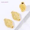 18K Gold Plated Oval Loose Beads Spacer Beads For Jewelry Accessories,Separator For Beads,DIY Bracelet Making Supplies