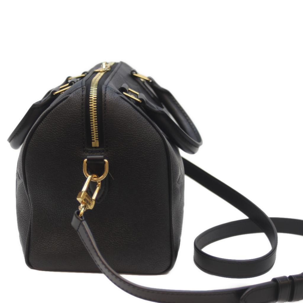 LOUIS VUITTON M58951 Imprint Noir Speedy Bandolier 25 Boston bag NoirUsed