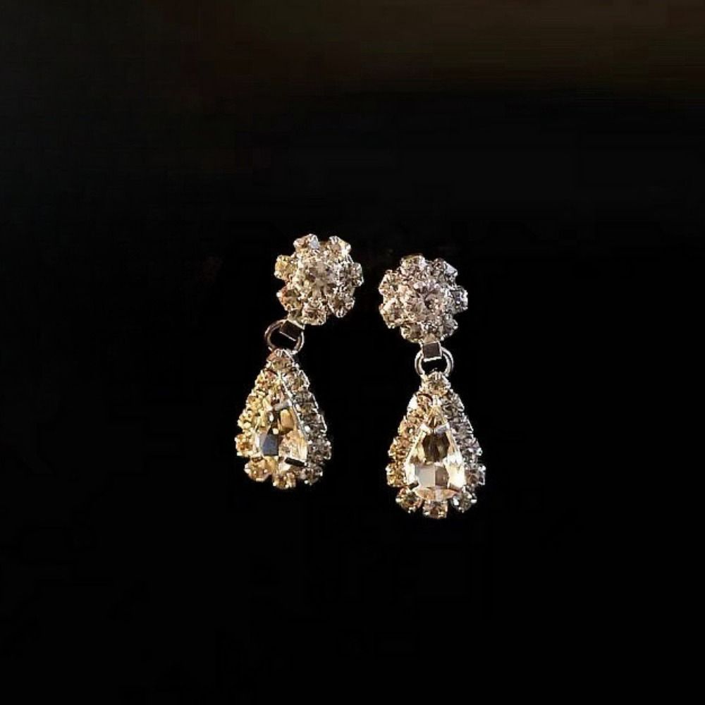 Elegant Necklace Earring Set Luxury Rhinestone Bracelet Vintage Bridal Jewelry Set  Wedding