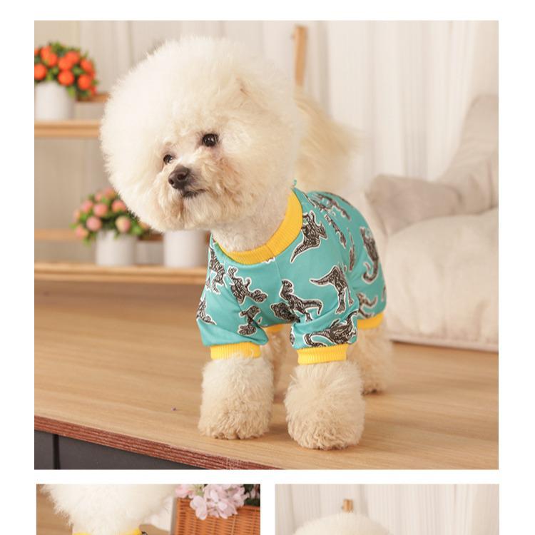 Full-Print Four-Legged Teddy Bichon Pomeranian Cat Pet Outfit
