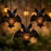 2PCS Plastic Bat Decorative Hanging Lamp Openwork Halloween Bat Lampshade  Porch