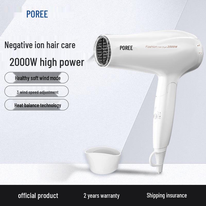 Flyco High Power Foldable Hair Dryer with Negative Ions for Damage-Free Quick Drying
