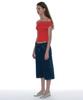 PARTIMENTO WOMEN Studded Off-Shoulder Knit Top_Red
